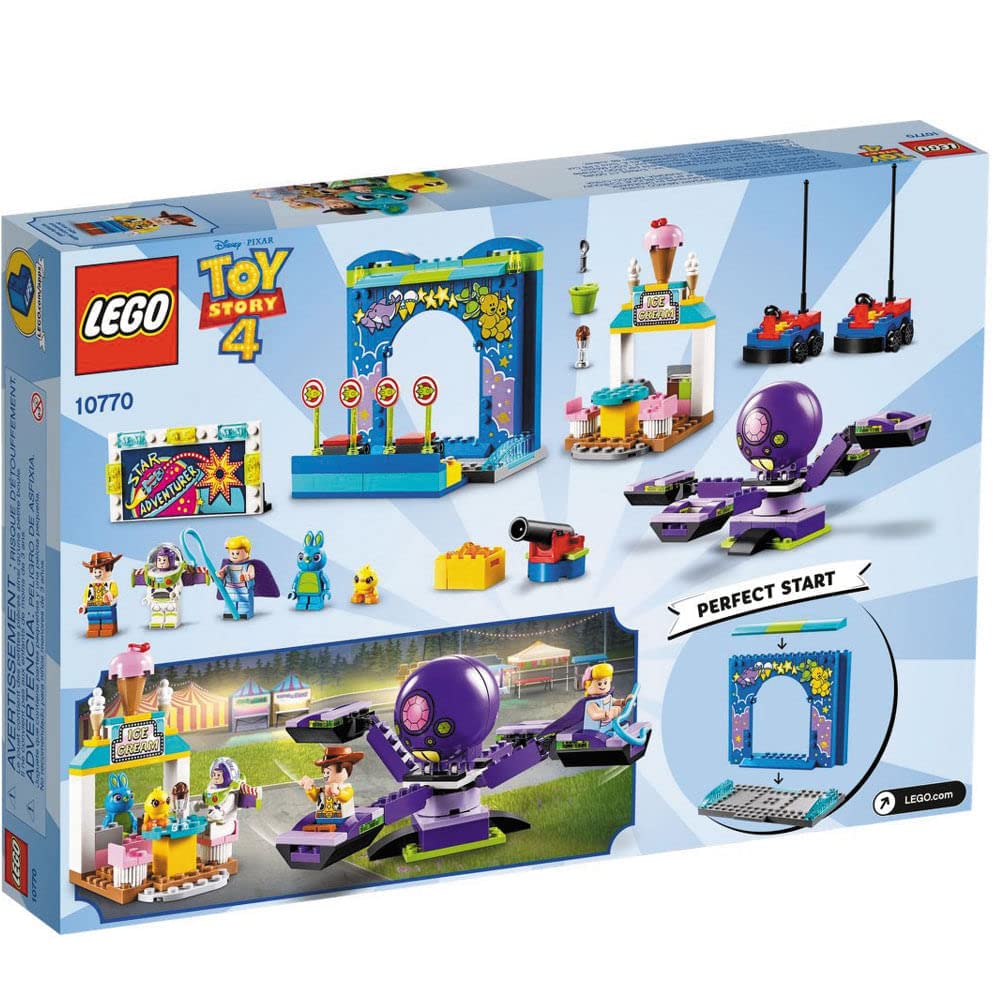 LEGO Disney Pixar’s Toy Story 4 Buzz Lightyear & Woody’s Carnival Mania 10770 Building Kit, Carnival Playset with Shooting Game & Toy Story Characters
