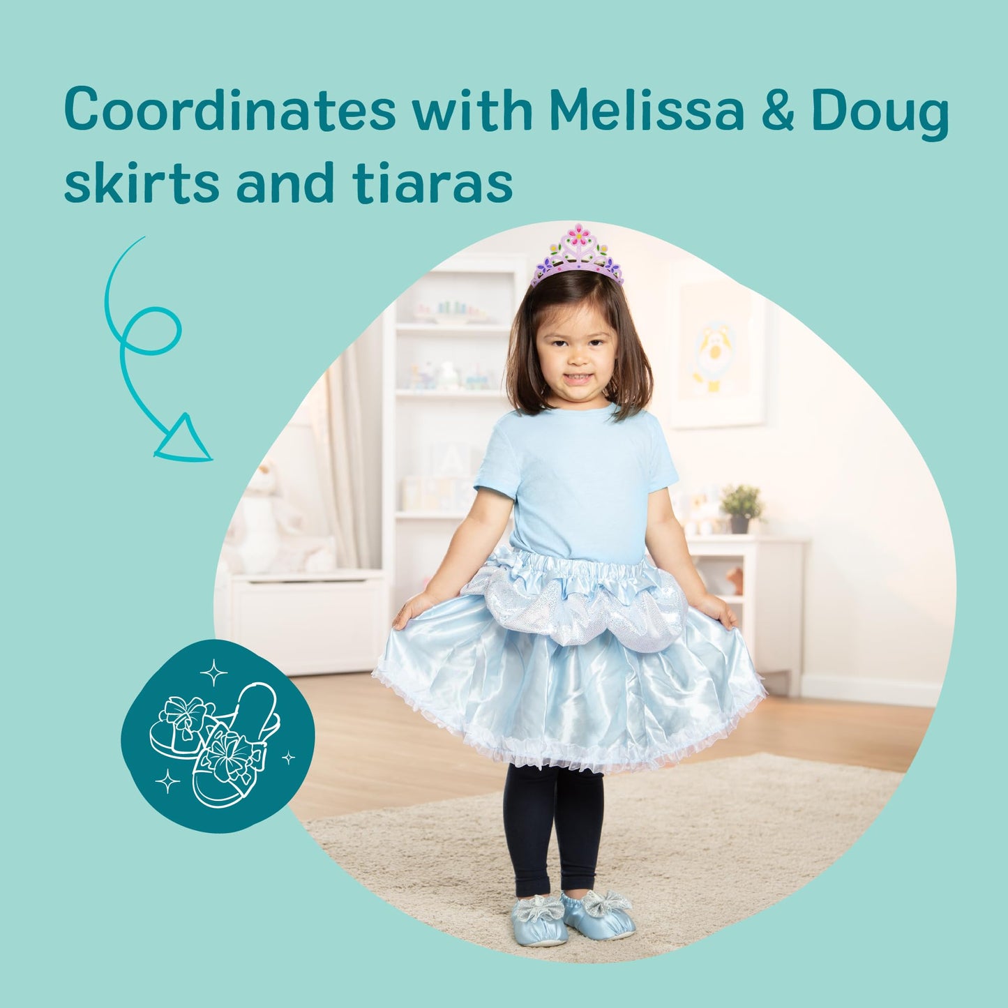 Melissa & Doug Dress-Up Shoes Set for Kids (4 Pairs) - Step In Style! High-Heeled Role Play Shoes - Pretend Play Costume Accessories for Toddlers &