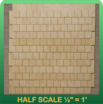 1/2" Scale Miniature Rectangular Shingle Strips Half Scale