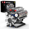 Mould King 10088 V8 Engine Building Kit - Build Your Own V8 Engine Toy, 8-Cylinder Petrol Car Engine Replica Model Building Kit for Adults (535 Pcs)
