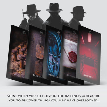 ZZBUY True Crime Oracle Cards, Conspiracy Theory Oracle Deck with Meanings on Them for Beginners Uncovering Hidden Motives, Deception & Emotional