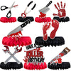 9PCS Have a Killer Birthday Party Decoration, Halloween Horror Theme Honeycomb Centerpieces Horror Blood Knife Party Supplies Bloody Horror Movie