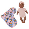 LullaBaby - 14-Inch Realistic Baby Doll - Floral Swaddle & Pink Bow Headband - Hazel Eyes & Warm Skintone - Pretend Play 2+ Years- Baby Doll & Floral