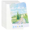 50 Sheets Watercolor Paper Bulk 5 x 7 Inch Cold Press Thick Water Colour Paper Cotton White Art Paper for Kids Students Artists Drawing Paint