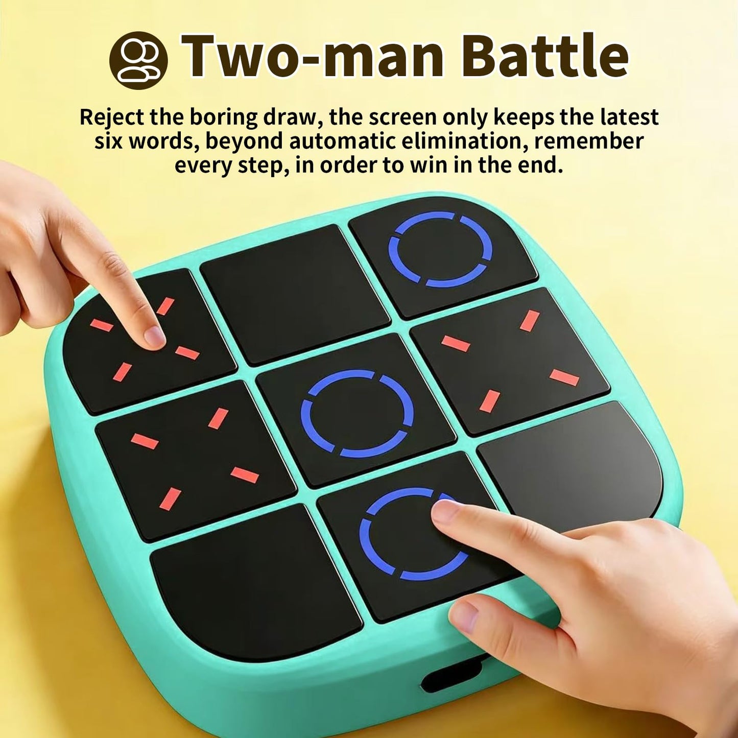 Museloong 4-in-1 Portable Electronic Tic-Tac-Toe Handheld Game, Puzzle Game for Children and Adults, Memory-Training Toy, Fun for Parent-Child Sharing