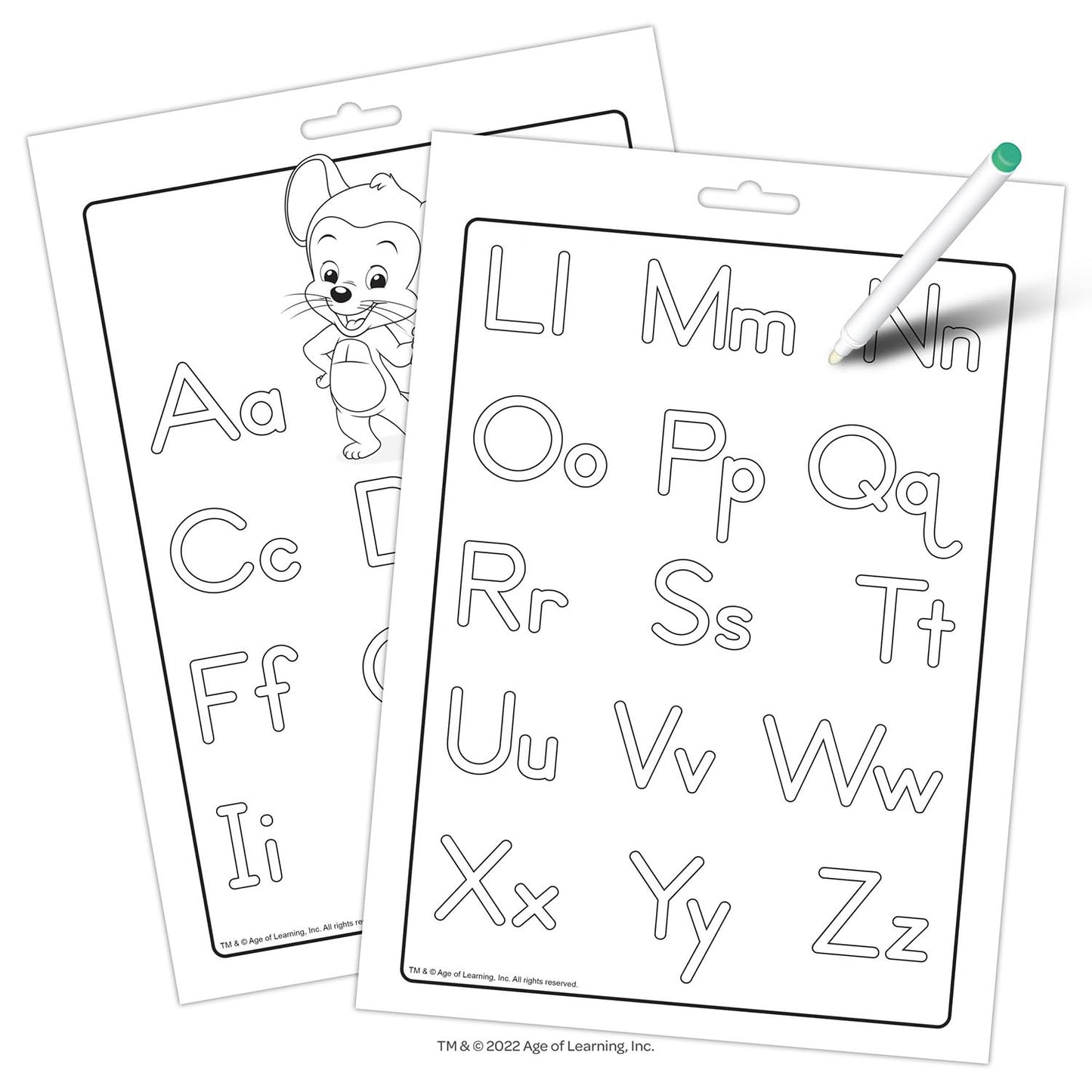 Bendon ABCMouse Alphabet Workbook for Toddlers, Kids - ABC Mouse Letters Mess Free Learning Activity Book Pre K Ages 3 4 5 6 3-5 4-6 | ABC Mouse