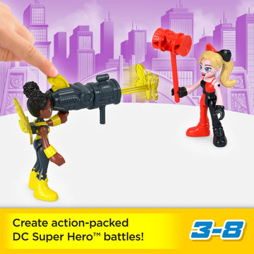 Fisher-Price Imaginext DC Super Friends Toys Rivals Figure Set with Wonder Woman Harley Quinn & Poison Ivy for Pretend Play Kids Ages 3+ Years