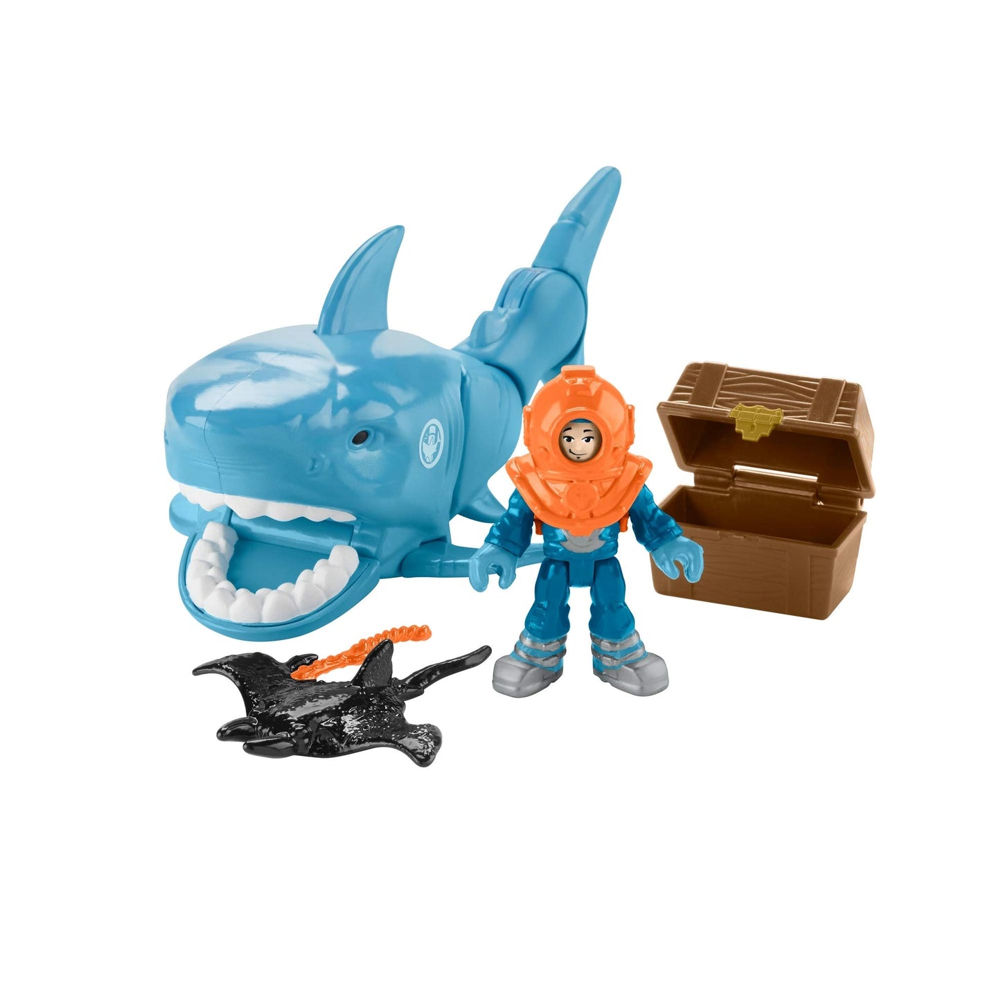 Imaginext Fisher Price mega bite Shark, Figure Set with Realistic Motion for 3-8
