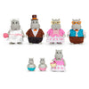 Li'l Woodzeez Pitterpotemus Hippo Family Wedding Set, 7 Posable, Playsets