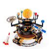 Solar System Orrery Building Set - Rotatable Planet Toys with 9 Planets & Rocket Sets, Compatible with Lego Space - Educational STEM Projects Science