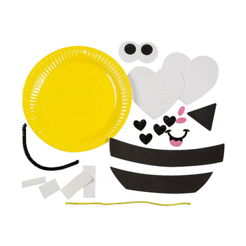 Fun Express Paper Plate Bee Sign Craft Kit - Makes 12