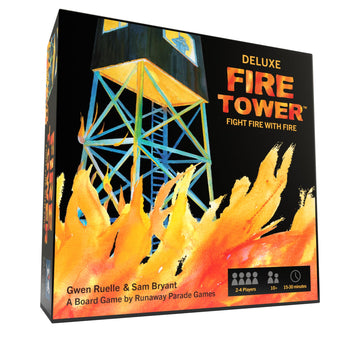 Runaway Parade Games Fire Tower Board Game Deluxe Edition- Fight Fire with Fire in This Fast-paced, Competitive Strategy Game | Easy to Learn | 10+ |