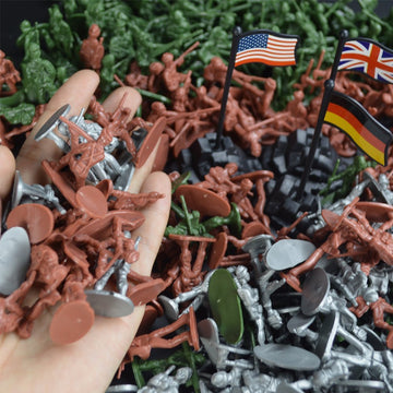 RAINBOW TOYFROG Army Men Action Figure Set - 300 pcs Toy Soldiers Military Playset - Classic Army Men Action Figures for Kids - Durable Army Toys