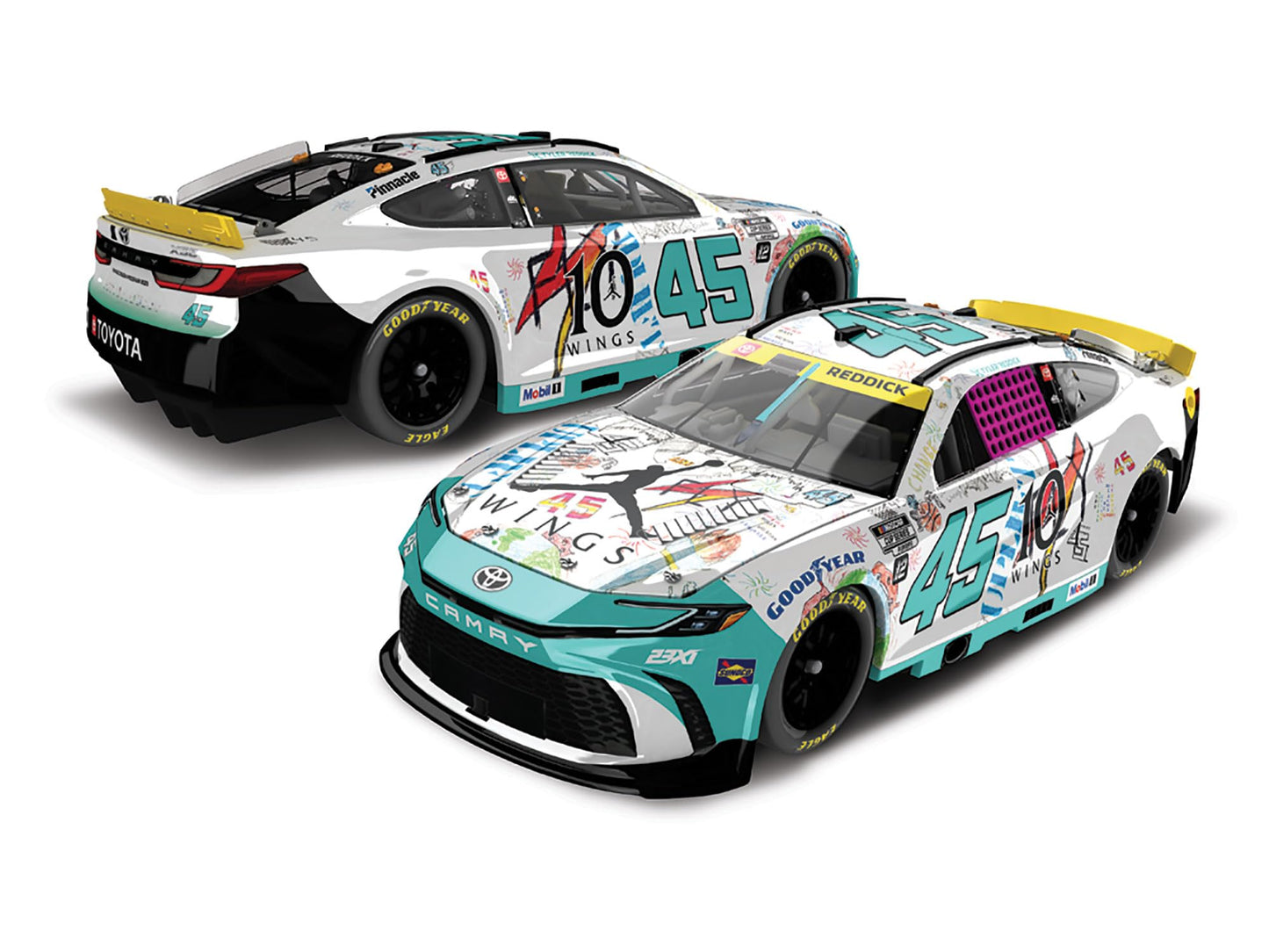 Tyler Reddick 2025 Jordan Brand Charlotte #45 Toyota - 1:24 Scale NASCAR Cup Series ARC Diecast by Lionel Racing