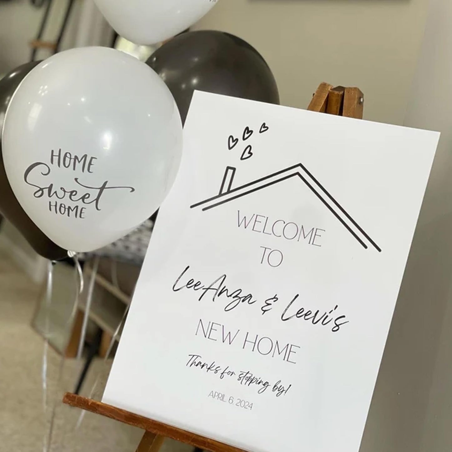 Home Sweet Home Balloons 12 Count Standard Size, Housewarming Party, Real estate Open House New Home Owners Party Latex Balloon 12" Decorations