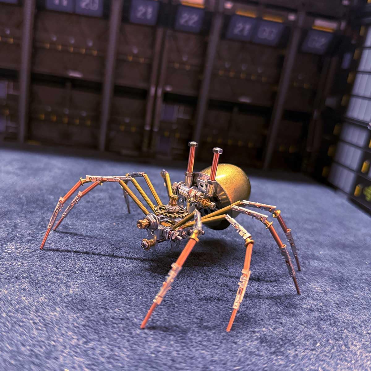 ConGamefun 3D Metal Mechanical Spider Assembly Model Kit, Steampunk Inspired DIY Engineering Model, Gift for Her or Him,Version E-115 Pieces