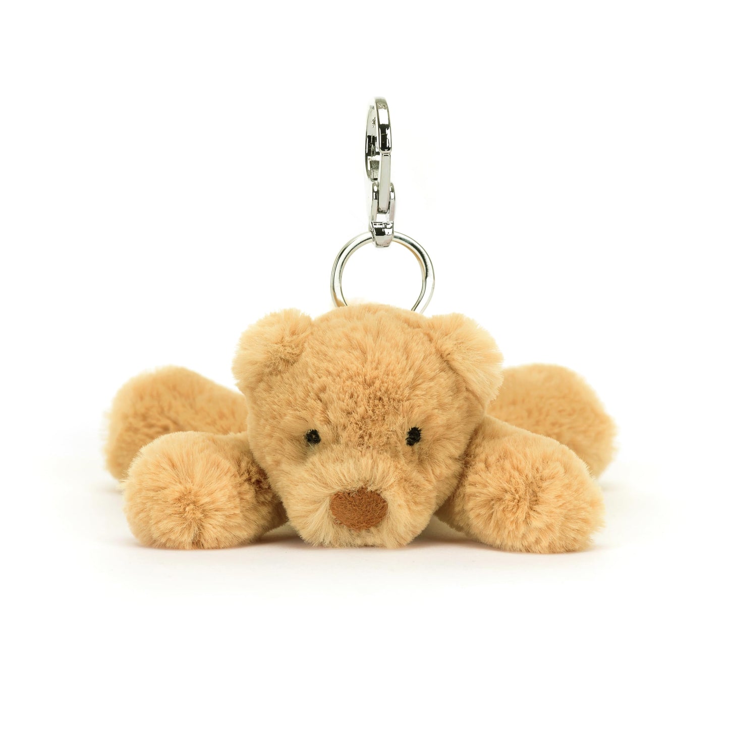 Jellycat Smudge Bear Bag Charm, 3 inches - Teddy Bear Plush Keychain - Great Gift Idea