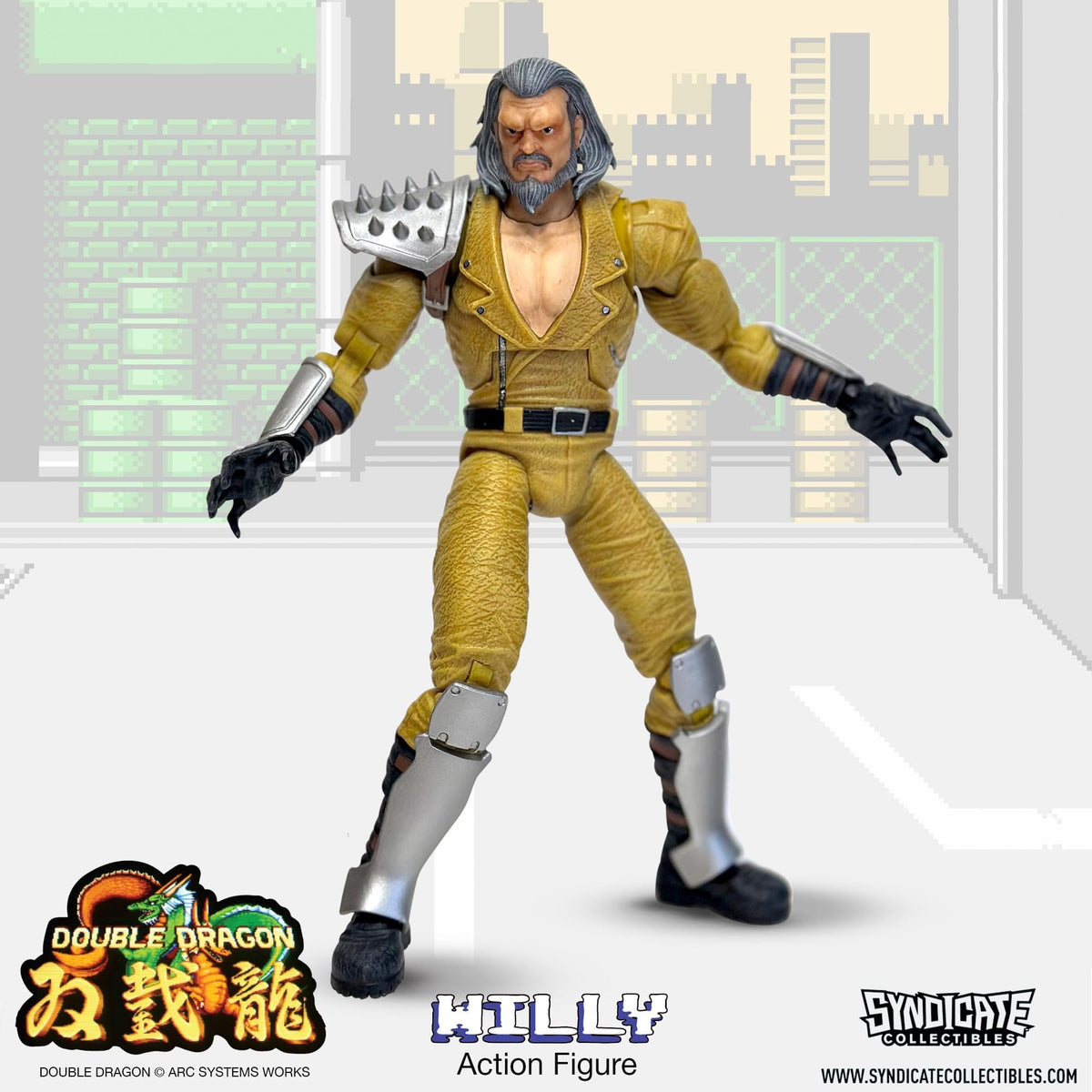 Toynk Double Dragon Willy 7-Inch Deluxe Articulated Action Figure with Accessories
