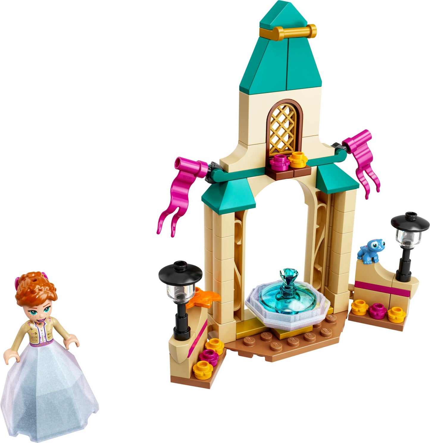 LEGO Disney Frozen 2 Anna’s Castle Courtyard Building Toy 43198 Princess Toy Set with Diamond Dress Set and Disney Frozen Mini-Doll Figure, Disney