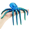 Maxdecoer Articulated 3D Printed Octopus Figure, Flexible Poseable Sea Creature, Desk Decor Fidget Toy, Collectible Animal Figurine Gift (Iridescent