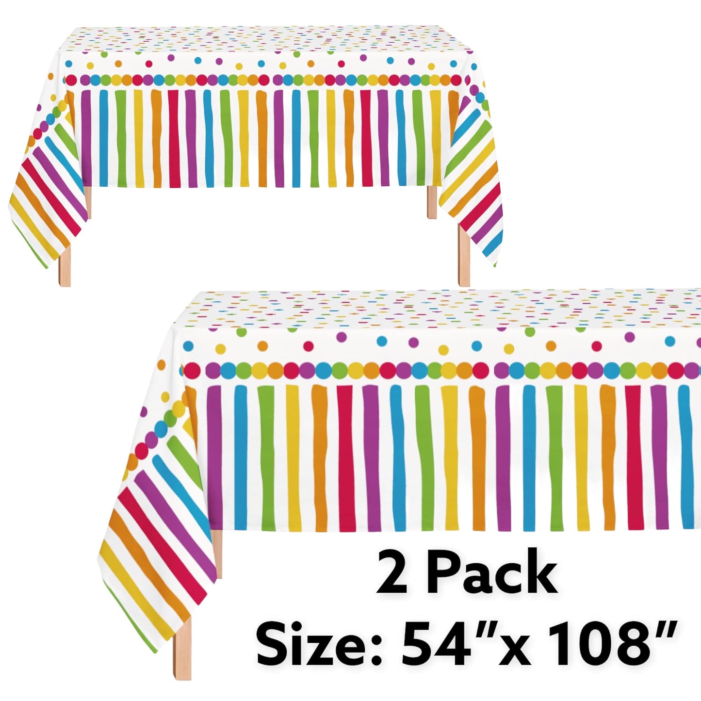 Oojami Rainbow Party Supplies Set - Serves 30 Guests Disposable Paper Plates, Cups & Napkins Colorful Birthday, Kids Party & Celebration Tableware