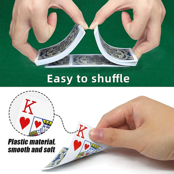 Metsyth Plastic Waterproof Playing Cards 4 Pack Poker Card Jumbo Large Print Playing Cards for Adults Seniors Bulk Decks of Cards Set Poker Cards