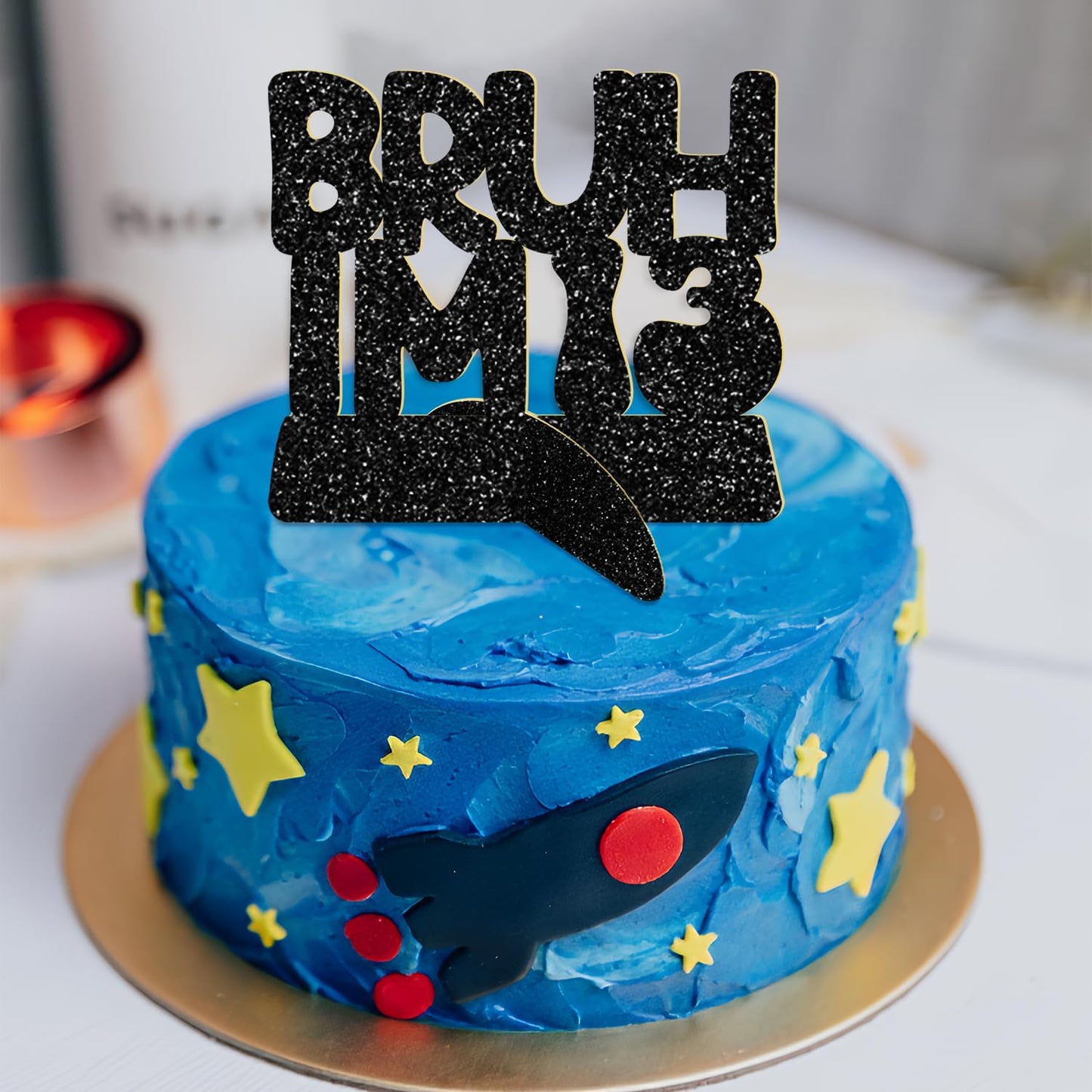 13th Birthday Decorations for Boys - 3 Pack 'Bruh I'm 13' Centerpiece Set, Teen Party Supplies with Table Decor, Happy Birthday 13 Centerpieces
