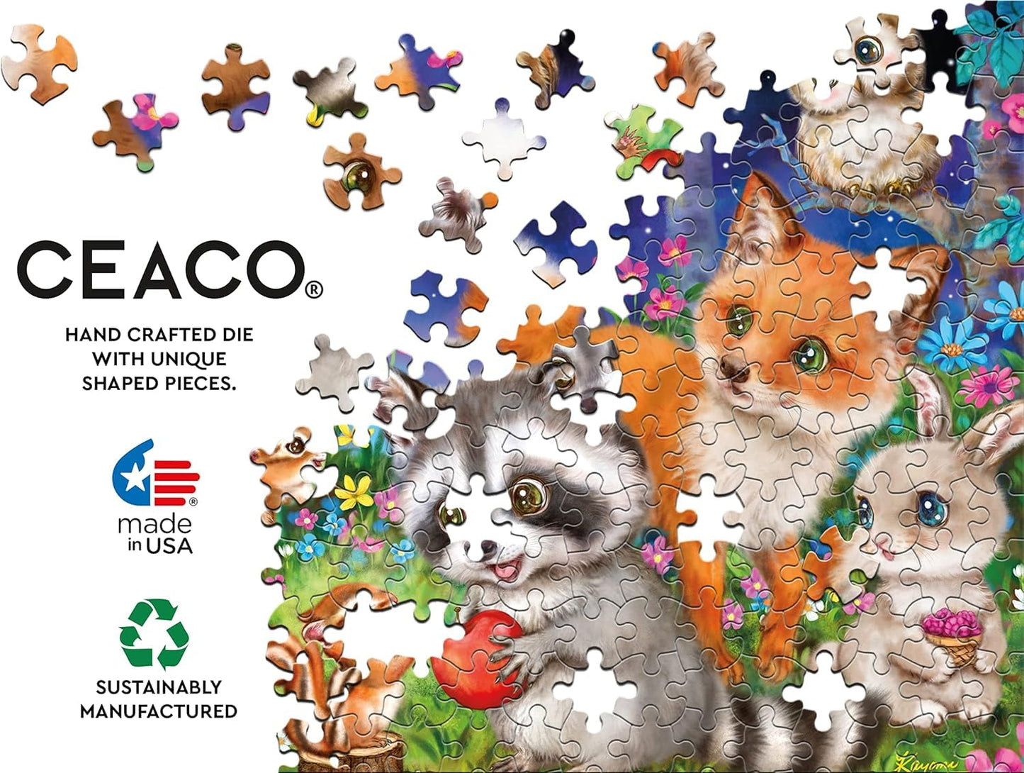 Ceaco - Kayomi Harai - Woodland Friends - 100 Piece Jigsaw Puzzle