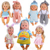 Young Buds 8pcs for 8-9-10 Inch Baby Doll Clothes Dress Newborn Baby Doll Accessories Gown Costumes Outfits with Schoolbag Xmas Gift-wrap