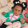 Rebornova Reborn Baby Dolls Black Girl, African American 20 Inch Realistic Newborn Baby Dolls with Lifelike Soft Body Silicone Limbs Birthday Gift Set