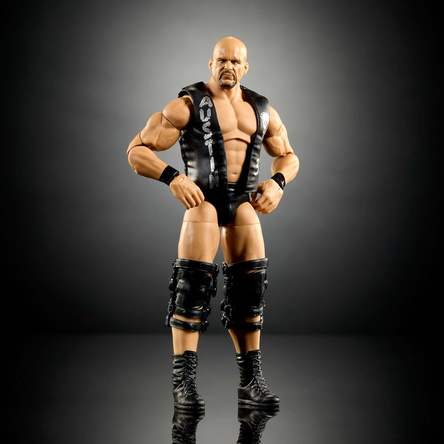 Mattel WWE Elite Collection Action Figure & Accessories, Premium Live Event “Stone Cold” Steve Austin Set, SummerSlam Series with Jesse “The Body”