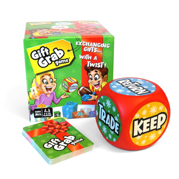 Miner Products Gift Grab Game Gift Exchange Dice aka Secret Santa, Fun Holiday Dice Game for Parties, White Elephant and Family Fun, Christmas Party