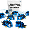 5-Pack Mini Tropical Fish Collectibles - Unique Ocean-Inspired Desk Decor and Shelf Display - 3D Printed in Canada