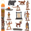 Safari Ltd. Powhatan Indians TOOB - 12 Figurines: Camp Fire, Canoe, Deer Hide, Warriors, Pocahontas, Chief Whunsoncock, & More - Educational Toy