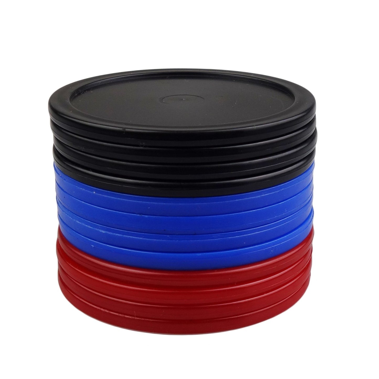 Kasteco 12 Pack 2.5 Inch Air Hockey Pucks for Small Size Table (Red Blue Black, 64x4 mm)
