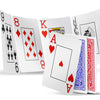 INTEGEAR Playing Cards 2 Decks Waterproof Plastic Poker Cards for Texas Holdem Poker Go Fish and More Card Games, Jumbo Index 2.5" x 3.5"