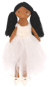 iscream Corps de Ballet Plush Allongé Ballerina with Glitter and Embroidered Accents for All Ages, Black Hair