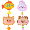 Oagminu 4Pcs Cute Animals DIY Felt Craft Kit Make Your Own Squeaky Keychains, Fun Art & Craft Project for Girls Boys(Animals)