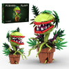 Sinuraii Audrey II Piranha Flower Building Blocks Set, Cannibal Plants Building Set, Openable Mouth Gift Toy, Bonsai Plants Christmas Halloween Horror