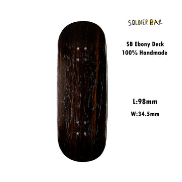 SOLDIER BAR Handmade Fingerboards Complete 8S (6-Layer Canada Maple+Ebony 35mmX98mm) (Handmade Deck+34mm Big Eagle Trucks+Handmade Ice Wheels)