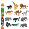 Safari Ltd. Wild TOOB - 12 Mini Figurines: Giraffe, Bear, Tiger, Camel, Lion, Crocodile, Gorilla, Hippo, Rhino, Zebra, Panther, Elephant - Educational