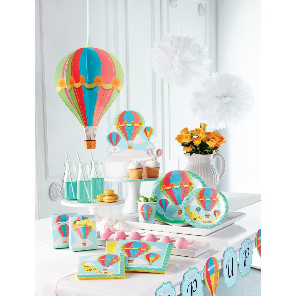 Creative Converting Up, Up & Away Air Filled Balloon Centerpiece Kit