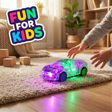 LIDI 2 Pack LED Light up Pull Back Race Cars Toy, Toy Car for Toddlers Boy