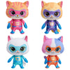 YXCTZKVX Super Cat Plush Toy - Set of 4 Soft Stuffed Animals - Sparks, Buddy, Ginny, Bitsy - Adorable Kitties Gift Set for Children(8Inch)