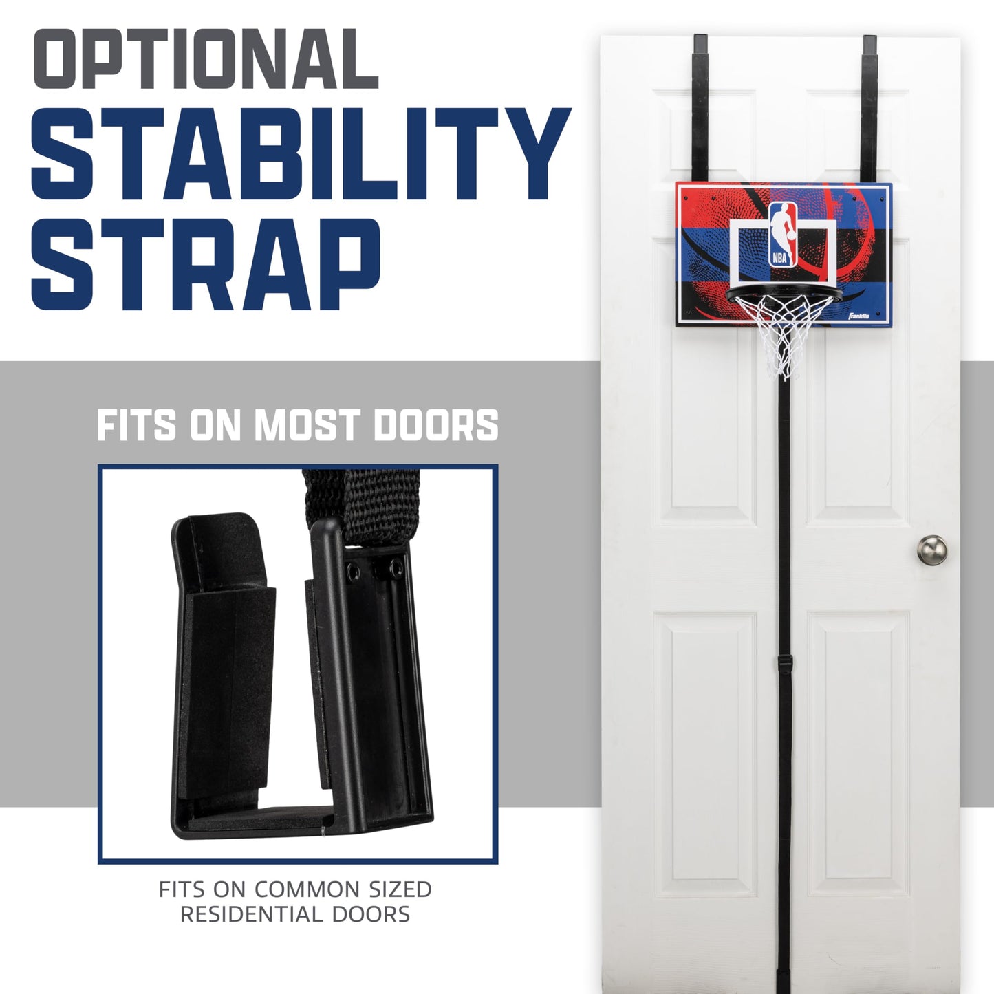 Franklin Sports NBA Grow-With-Me Over-The-Door Basketball Hoop