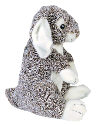 Stuffems Toy Shop Record Your Own Plush 16 inch Gray & White Rabbit - Ready to Love in A Few Easy Steps