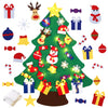 Abakuku 3FT DIY Felt Christmas Tree for Kids with 31pcs Detachable Ornaments,Wall Hanging Xmas Christmas Decorations with String Light (Batteries Not