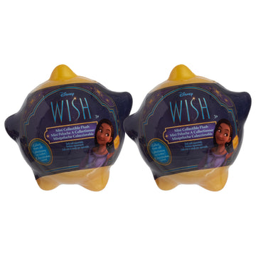 Disney Wish Mini Collectible Plush, 2 Blind Bag Inspired Capsules, Kids Toys for Ages 2 Up by Just Play