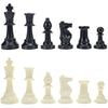 WE Games Plastic Staunton Tournament Chess Pieces in Black and Cream - 3.75 in King
