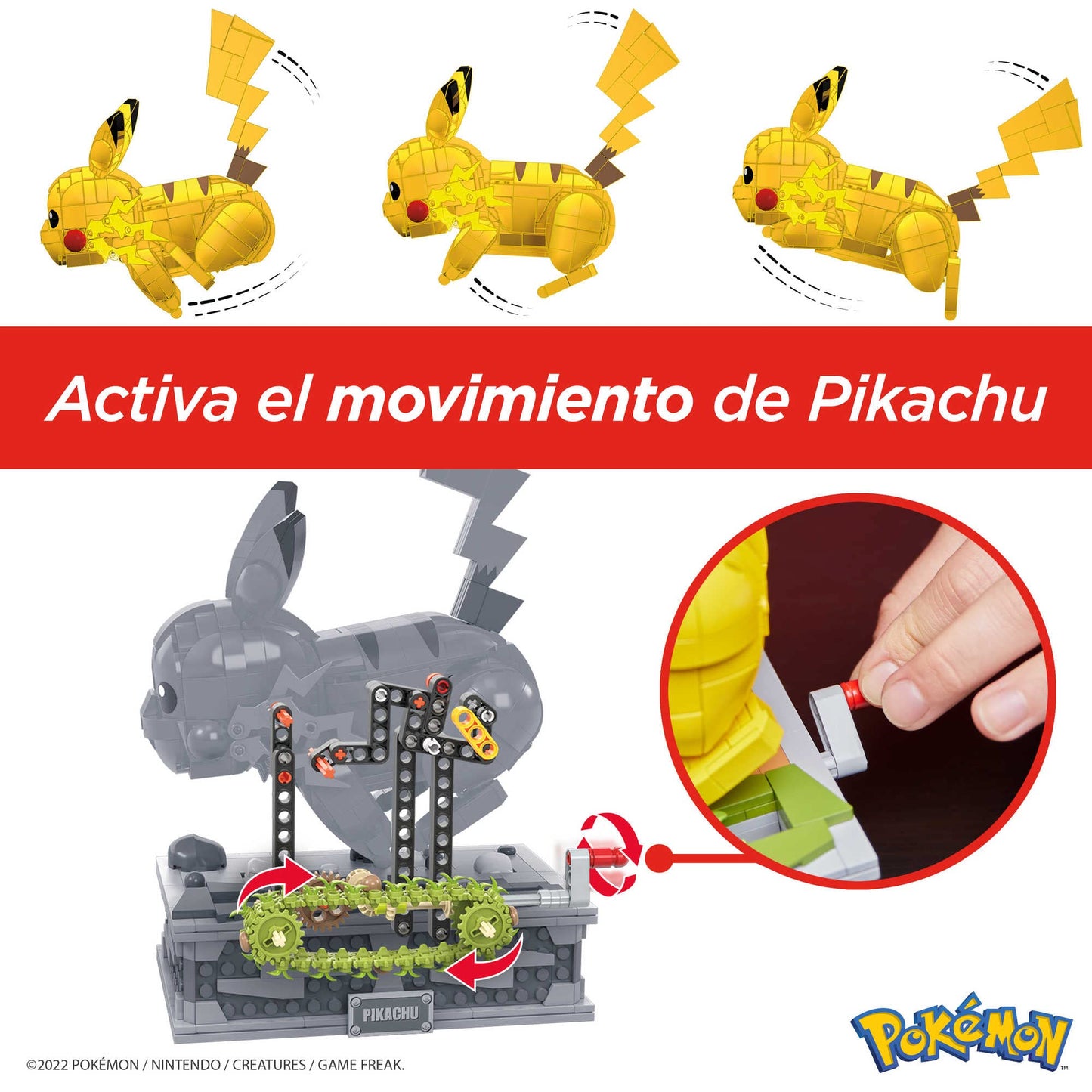 MEGA Pokemon Figure Building Toy for Adults , Motion Pikachu Collectible with Mechanized Movement